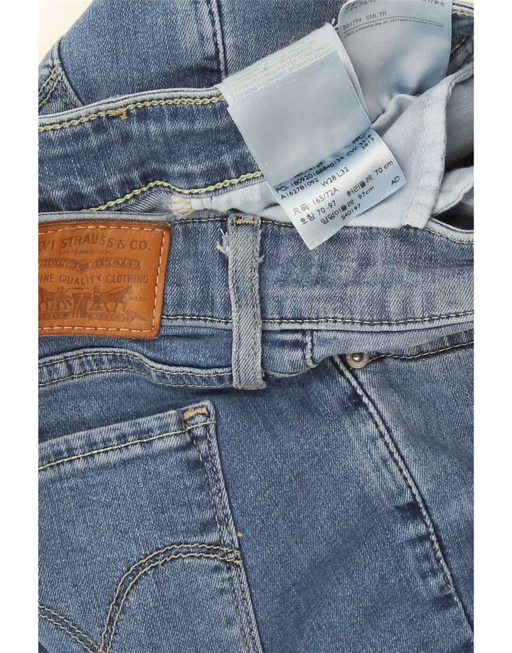 Damskie jeansy Levi's 712 Slim W28 L32 Niebieskie bawełniane
