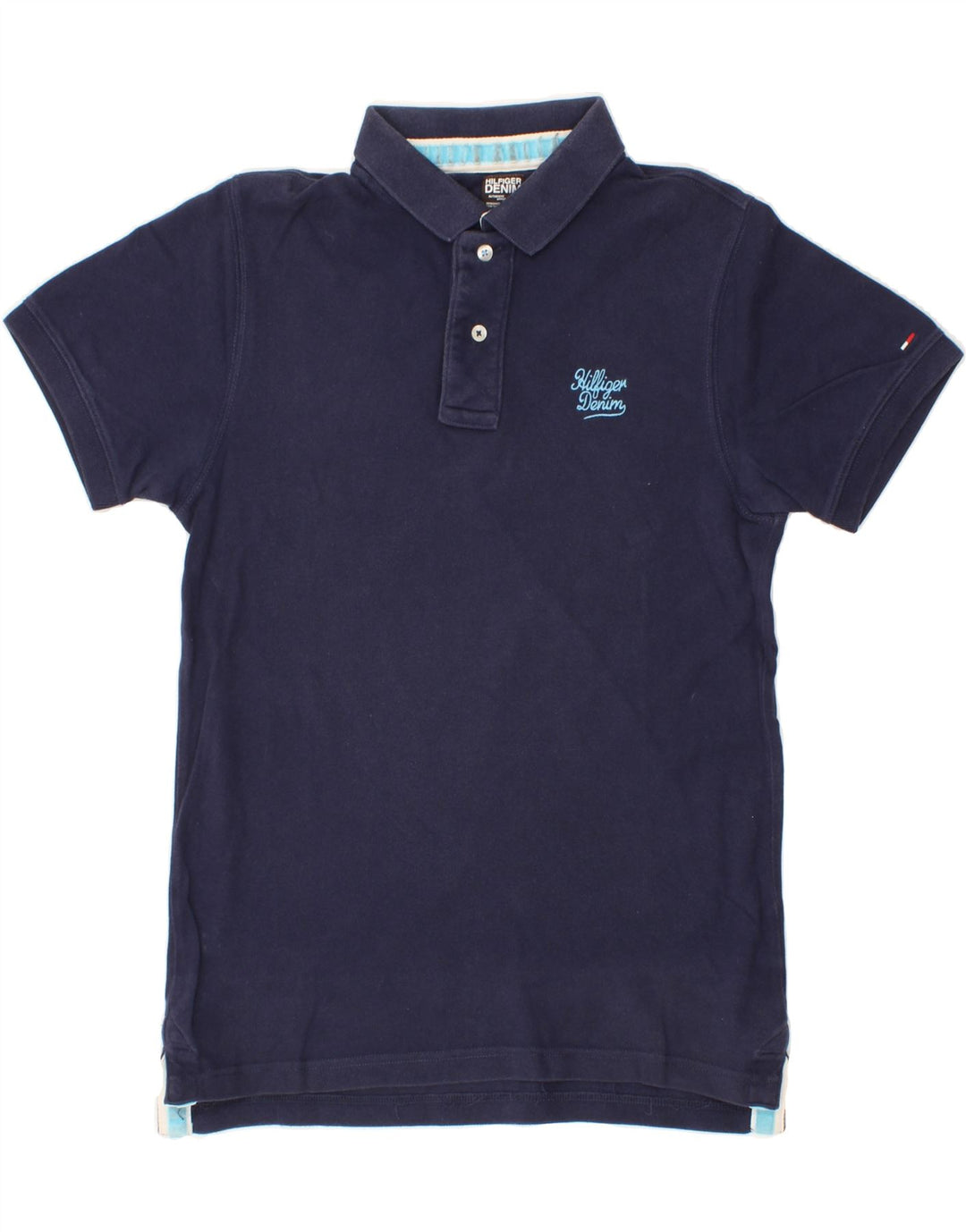 TOMMY HILFIGER Mens Polo Shirt Medium Navy Blue Cotton Vintage Tommy Hilfiger and Second-Hand Tommy Hilfiger from Messina Hembry 