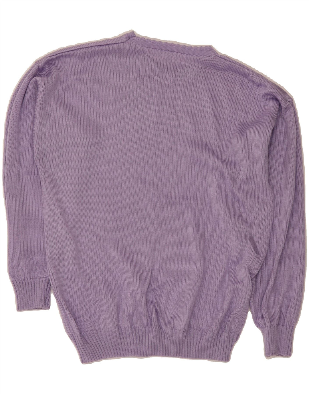 VINTAGE Womens Crew Neck Jumper Sweater UK 14 Medium Purple Vintage Vintage and Second-Hand Vintage from Messina Hembry 