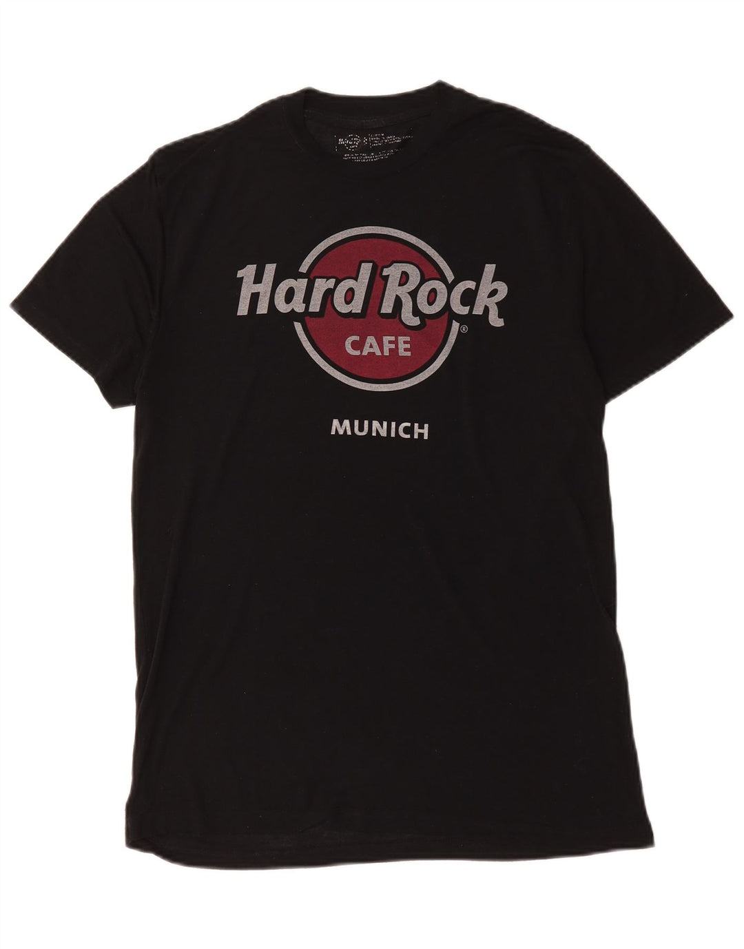Męski T-shirt z grafiką Hard Rock Cafe Monachium, średni czarny