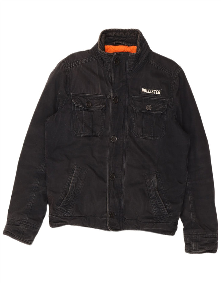 Kurtka męska Hollister Utility UK 40, duża, czarna, bawełniana