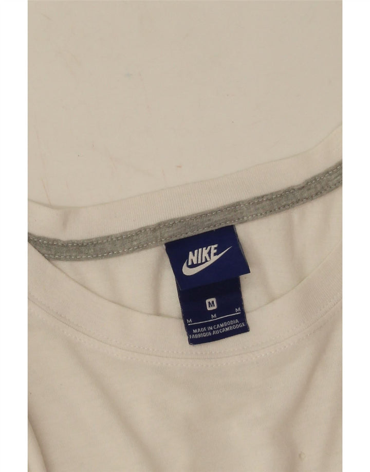 Damska koszulka z grafiką Nike Top UK 14 Średni biały poliester