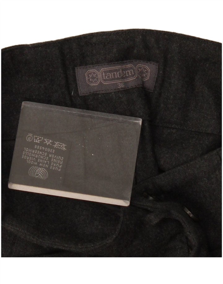 Damskie spodenki na co dzień z wysokim stanem VINTAGE EU 36 Small W28 Szara nowa wełna