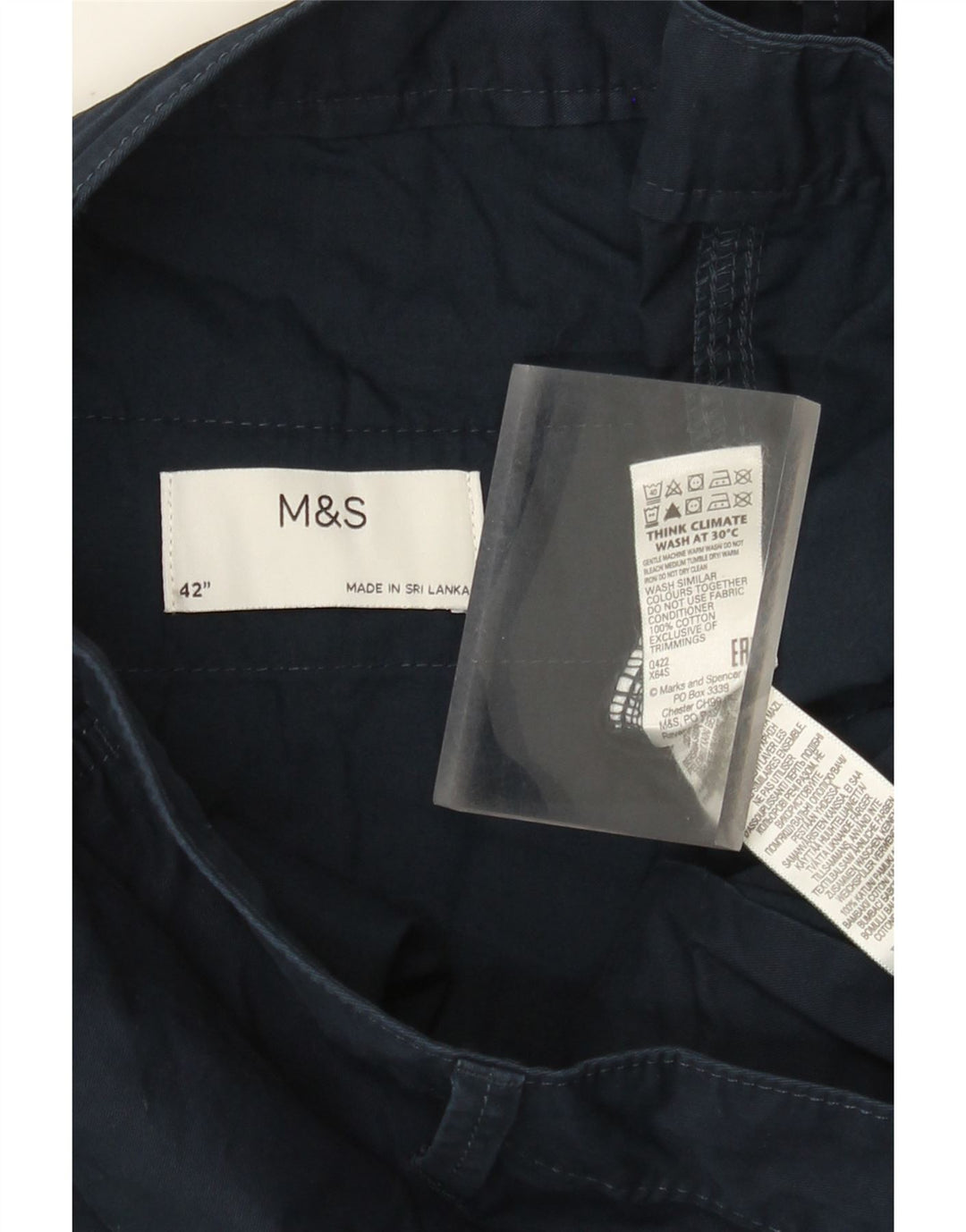 Męskie spodenki cargo Marks & Spencer W42 2XL granatowe, bawełniane