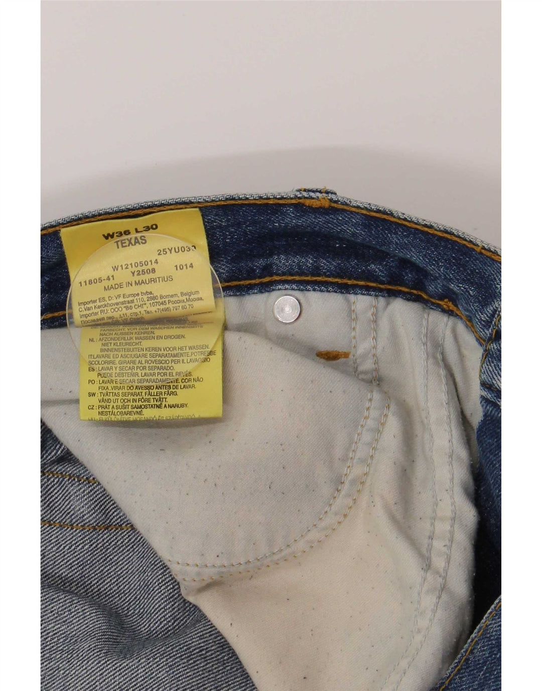 Męskie jeansy Wrangler Texas Regular Straight W36 L30 Niebieskie bawełniane