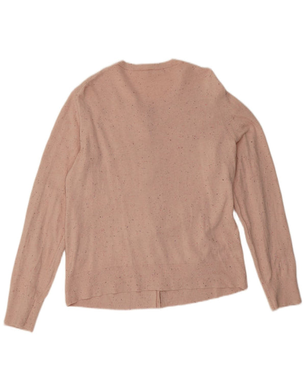 Sweter damski Gap Cardigan UK 14, duży, różowy, bawełniany w plamki