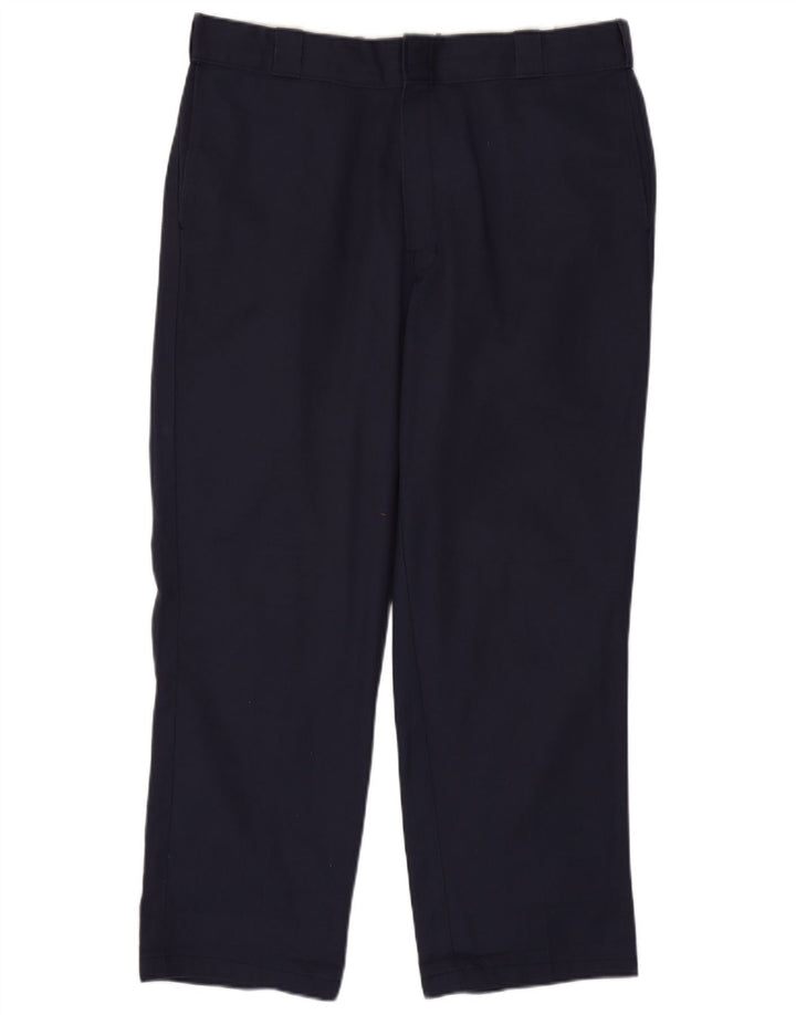 Męskie proste spodnie chino Dickies W38 L30 granatowy poliester