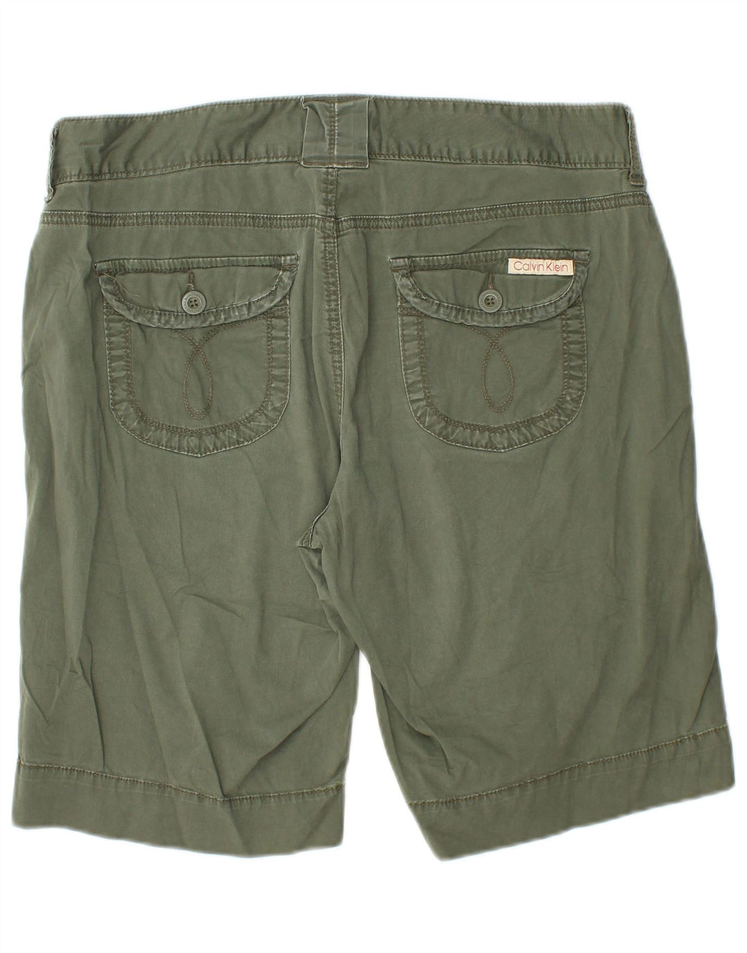 Damskie szorty CALVIN KLEIN US 14 XL W34, bawełna khaki