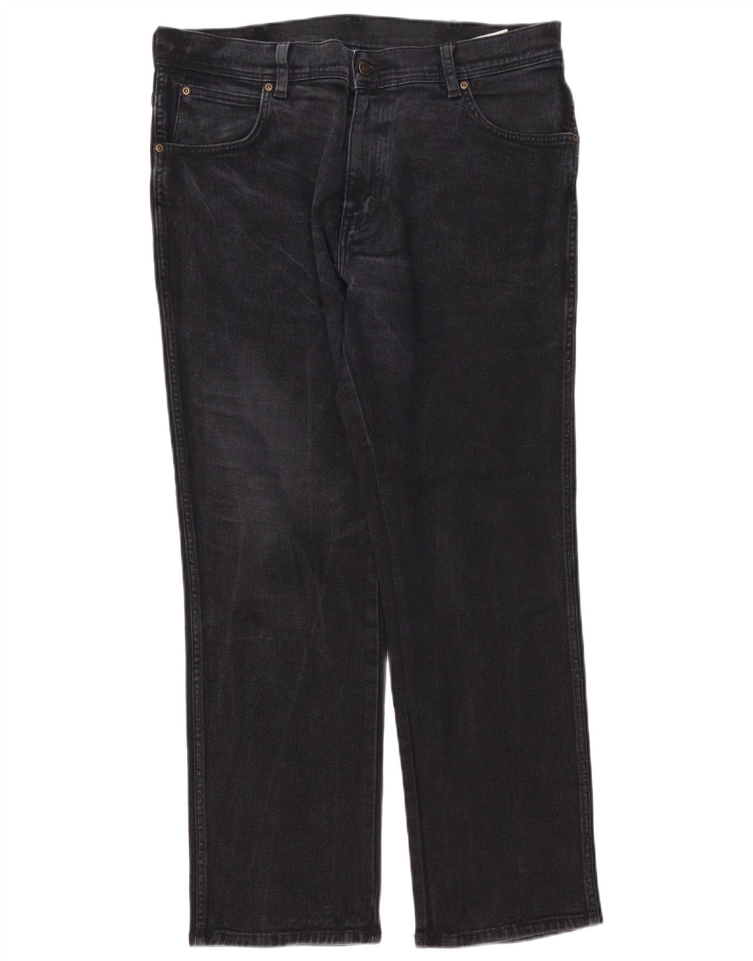 Męskie proste dżinsy Wrangler W36 L30, czarna bawełna