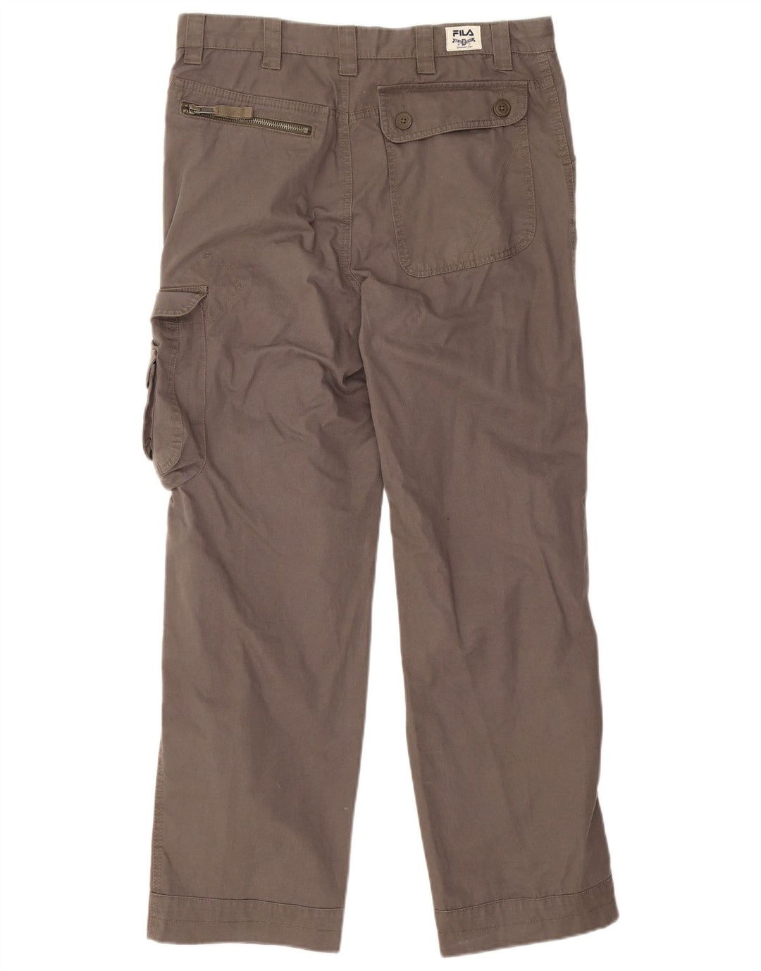 Spodnie męskie Fila Straight Cargo W32 L28 Brązowe bawełniane