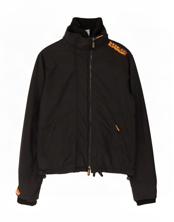 Męska kurtka przeciwdeszczowa Superdry Graphic UK 38 Średni czarny nylon