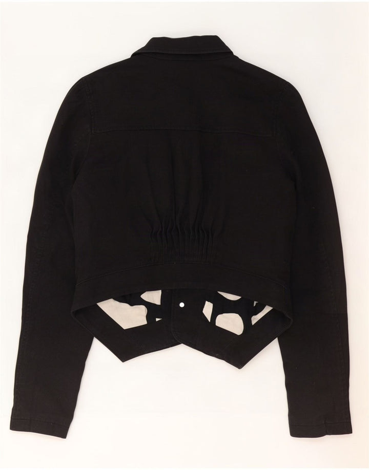 Armani Exchange Bolero damskie zapinane na 3 guziki UK 14, duże, czarne, bawełniane