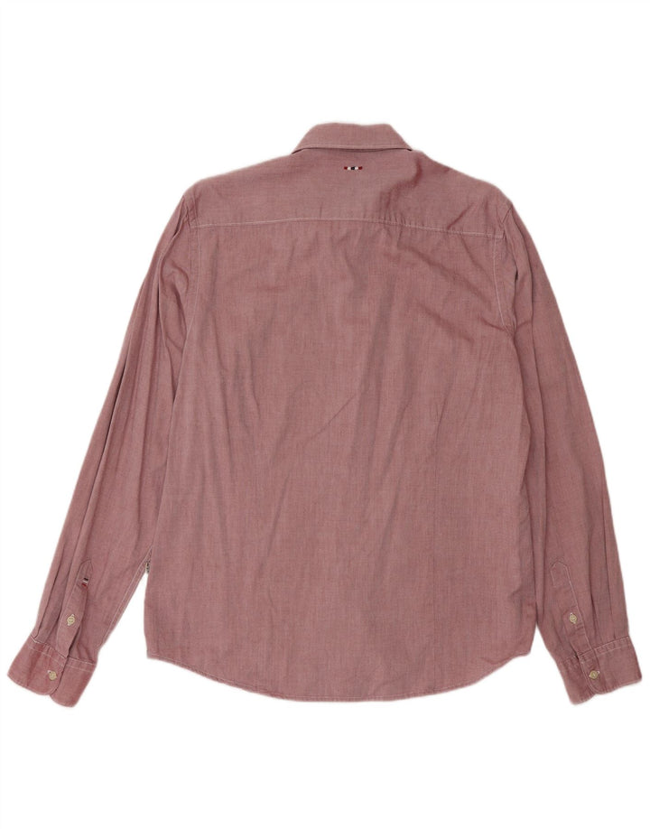 Koszula męska Napapijri Slim Fit, duża, różowa