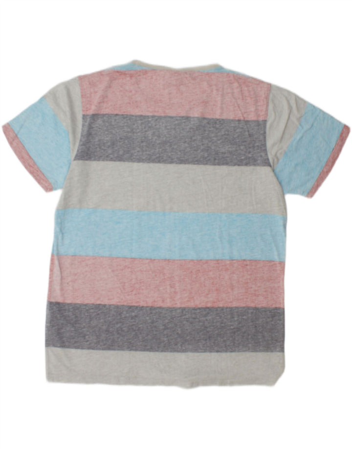 Zwierzę Męski T-shirt Top Duży, wielobarwny, bawełniany w paski