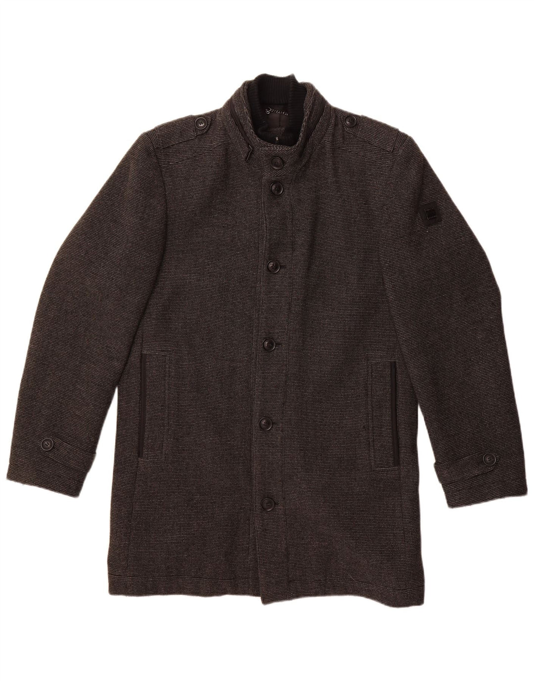 Męski płaszcz wojskowy Engbers EU 50, duży, szary, poliester