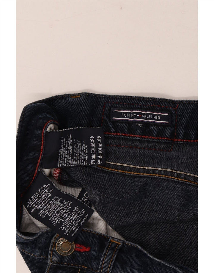 Męskie jeansy slim fit Tommy Hilfiger W33 L31 Granatowa bawełna