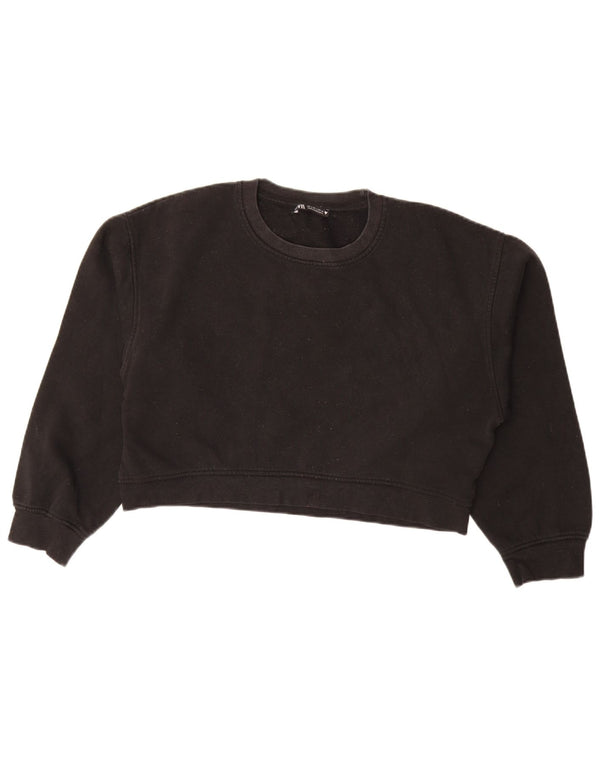 Damska bluza oversize Zara Crop UK 14, duża czarna