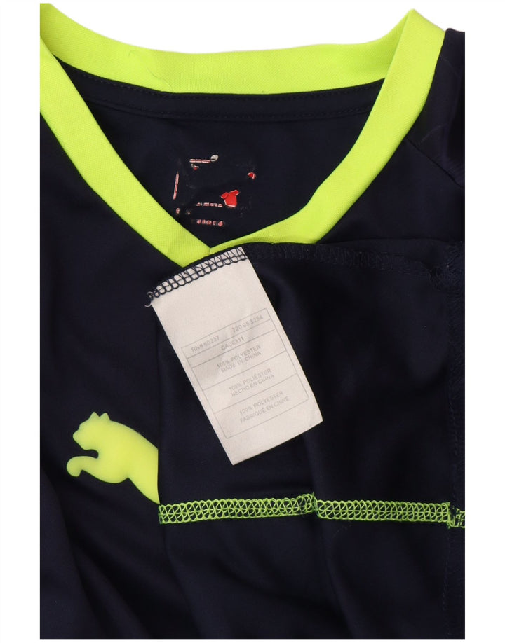 Damska koszulka z grafiką PUMA Top, średni granatowy poliester