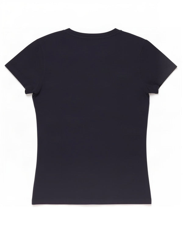 Ralph Lauren Womens T-Shirt Top UK 10 Small Navy Blue Cotton