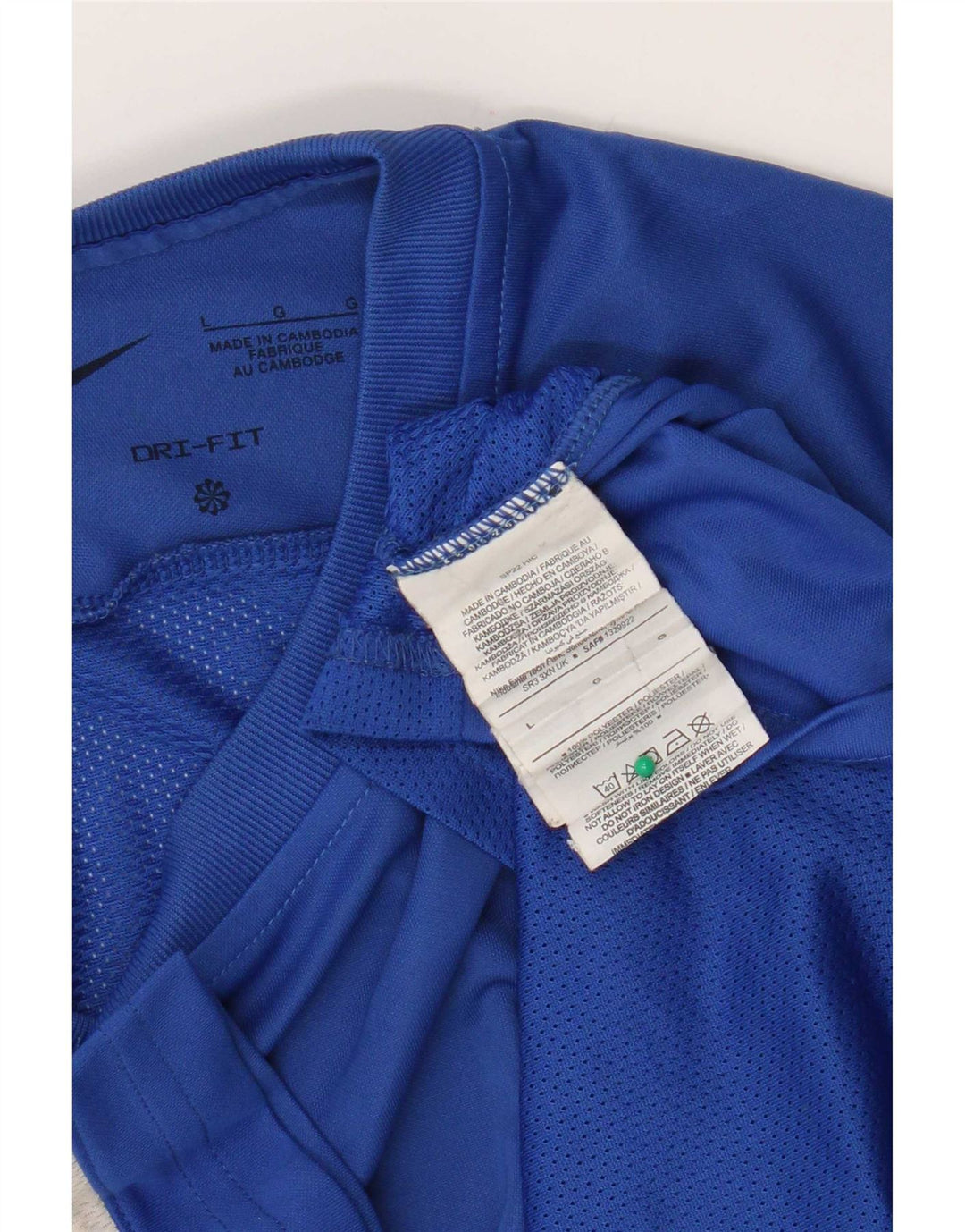 Męski T-shirt Nike Dri Fit, duży, niebieski, poliestrowy blok kolorów