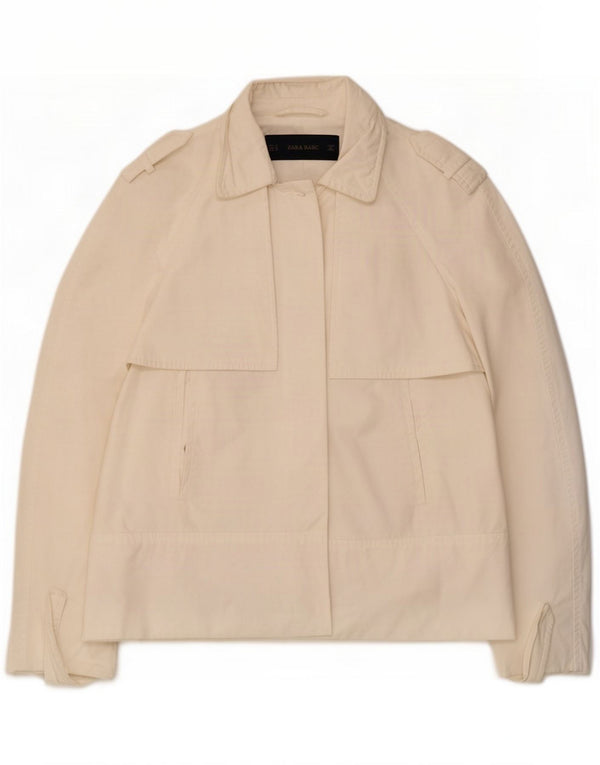 Damska kurtka wojskowa Zara UK 14 Medium White Cotton