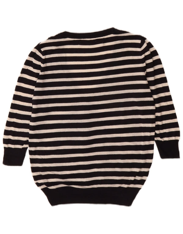 Damski sweter oversize z rękawem 3/4 Zara UK 10 w małe czarne paski