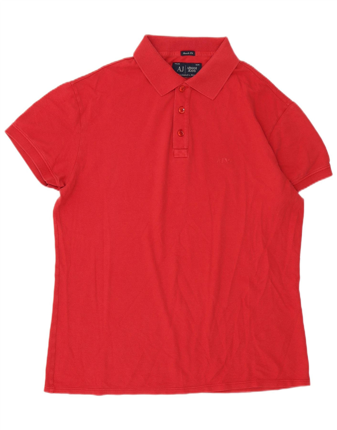 Męska koszulka polo Armani Jeans Muscle, duża, czerwona