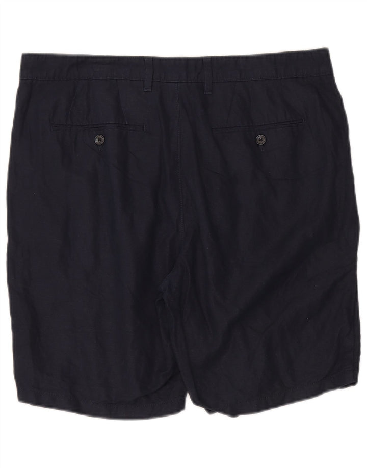 Męskie spodenki Chino Marks & Spencer W36, duże, granatowe, lniane