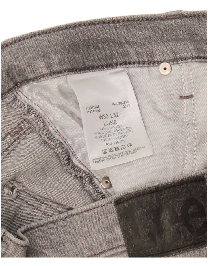 Damskie jeansy Lee Luke Slim W33 L29 Szara bawełna