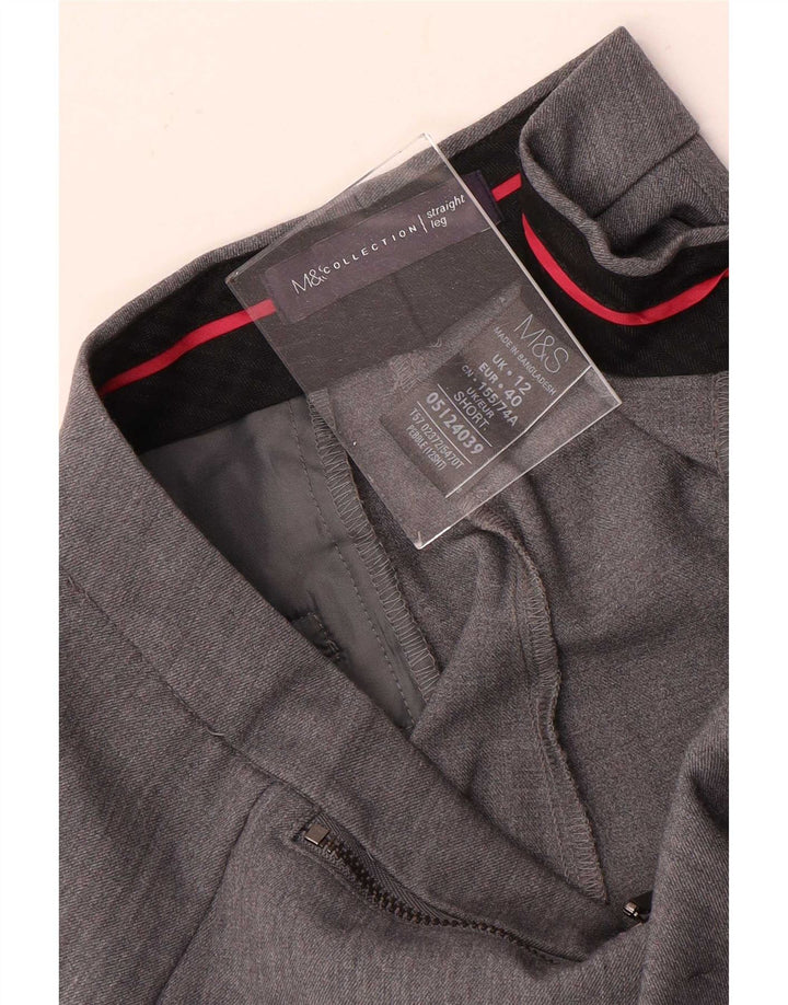 Damskie spodnie garniturowe Marks & Spencer UK 12 Medium W30 L28 Szare