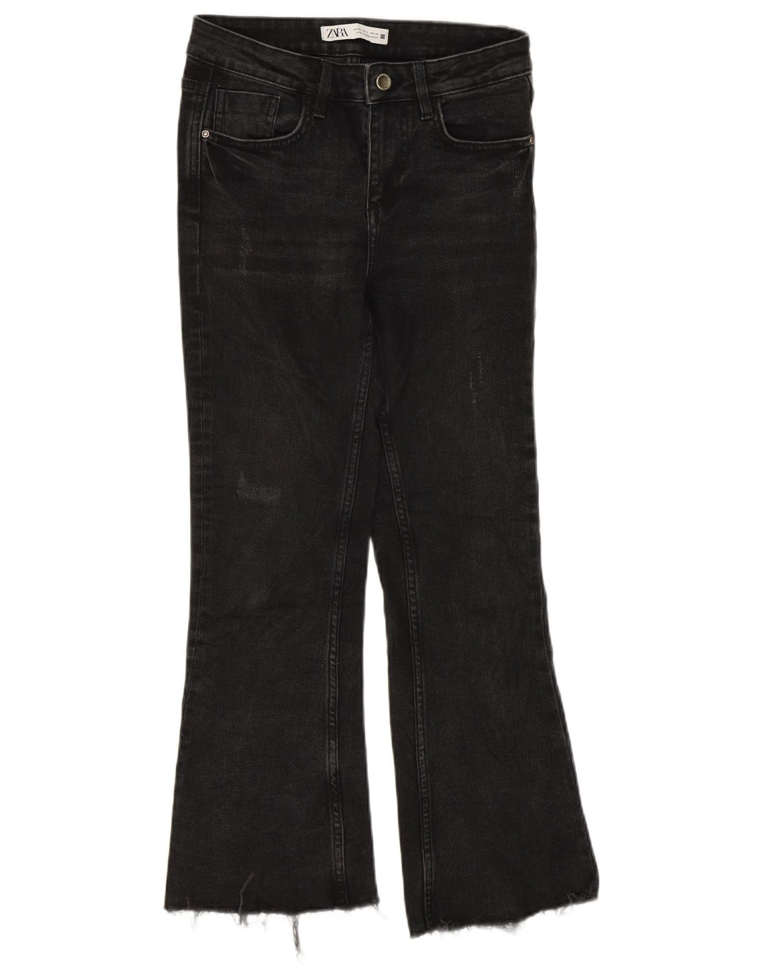 Jeansy damskie Zara Crop Bootcut EU 34 2XS W24 L25 Szare