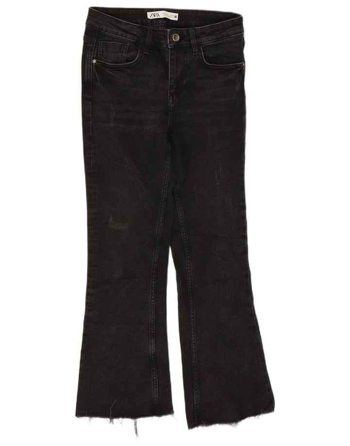 Jeansy damskie Zara Crop Bootcut EU 34 2XS W24 L25 Szare