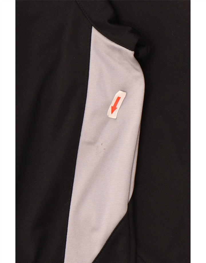 Adidas Męska bluza dresowa UK 42/44 Duży czarny poliester z blokami kolorów