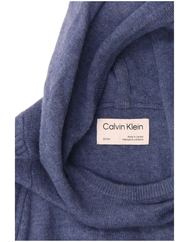 Męski sweter z kapturem Calvin Klein, mały, niebieski, nakrapiany