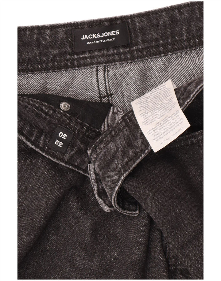 Męskie proste dżinsy Jack & Jones W32 L27 Szara bawełna