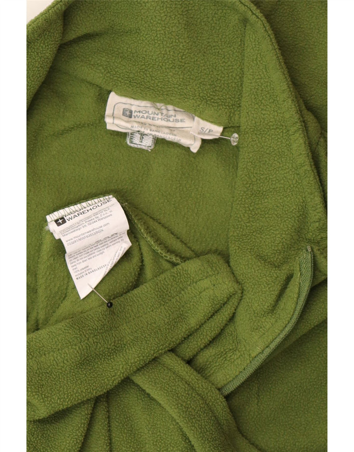 Męski sweter polarowy Mountain Warehouse z zamkiem błyskawicznym, mały, zielony, z poliestru