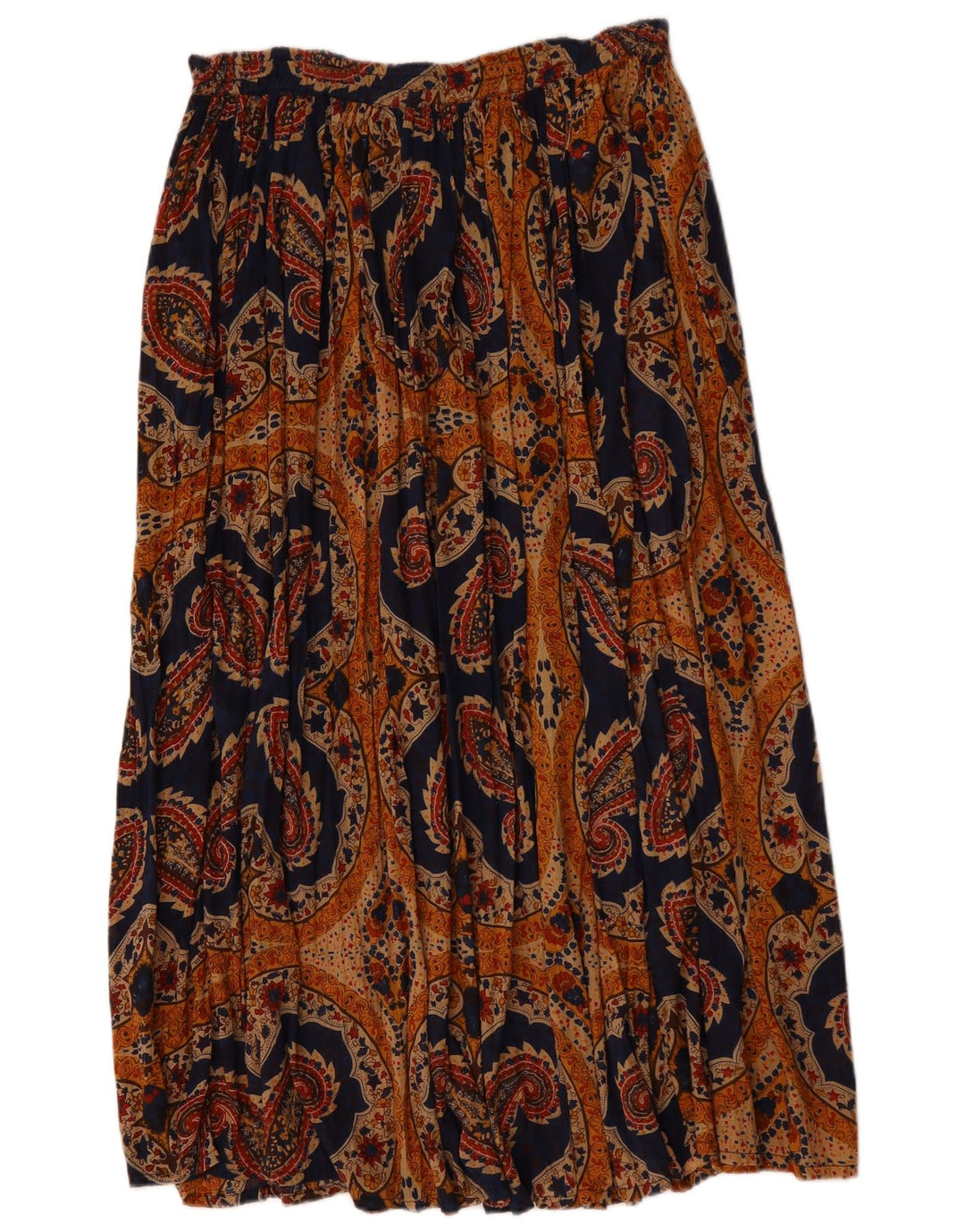 Damska plisowana spódnica Flash Small W27 Granatowa wiskoza Paisley