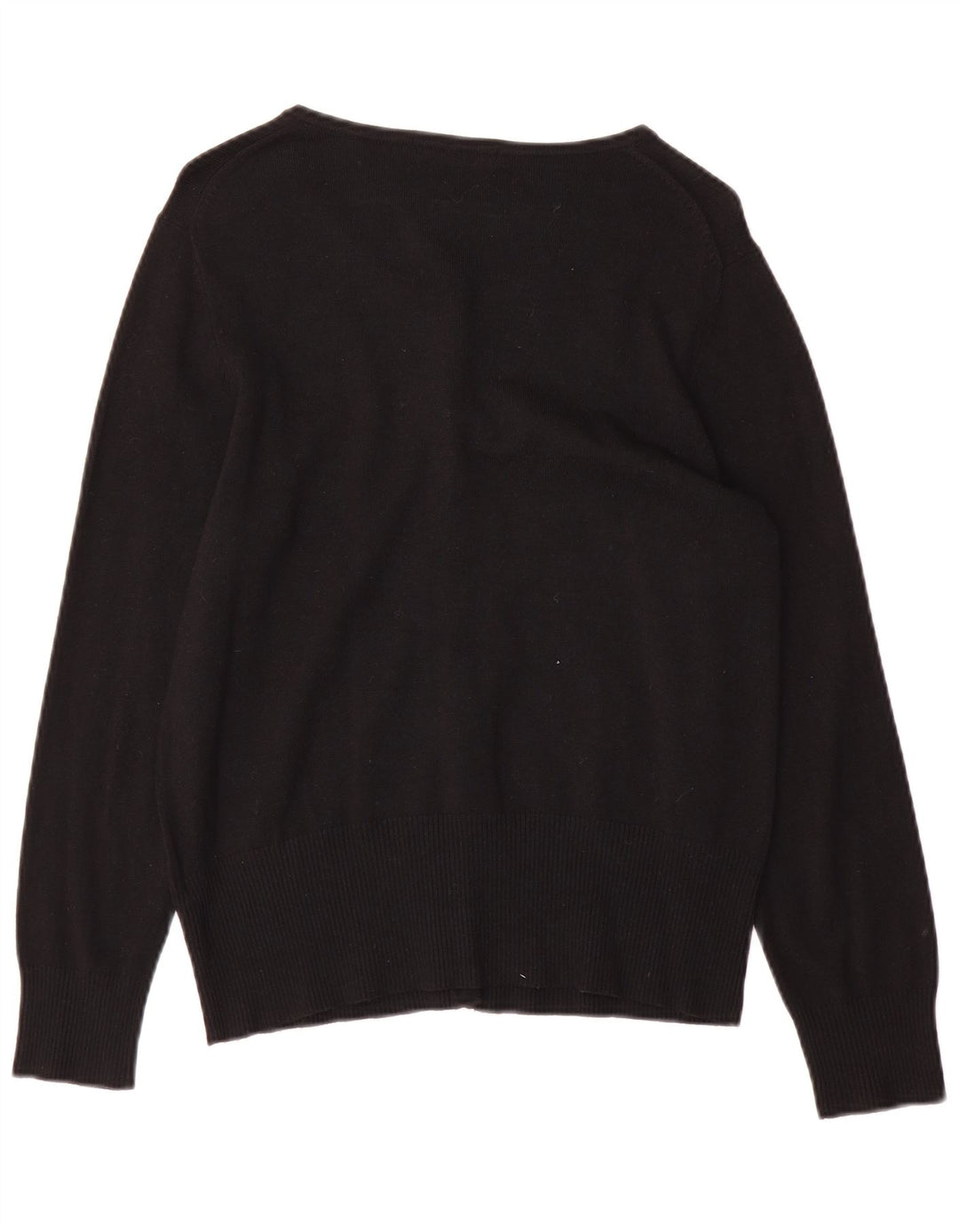 Marks & Spencer Damski sweter kardigan UK 16, duża, czarna wiskoza