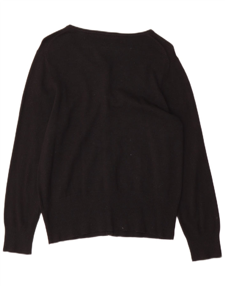 Marks & Spencer Damski sweter kardigan UK 16, duża, czarna wiskoza