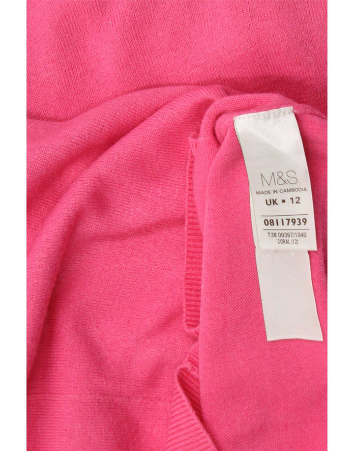 Sweter damski Marks & Spencer z okrągłym dekoltem, UK 12, średni róż