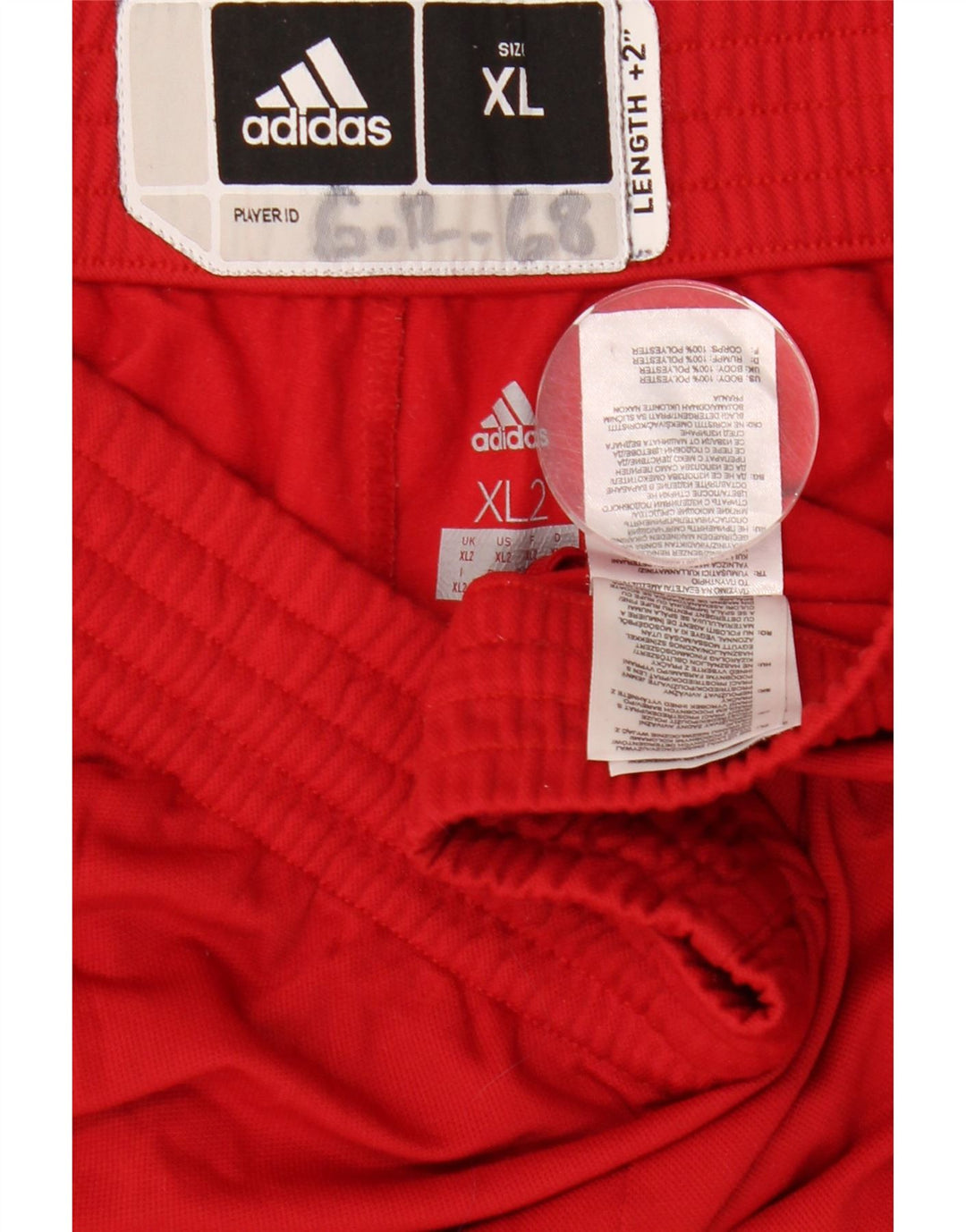 Męskie spodnie dresowe ADIDAS 2XL, czerwony poliester