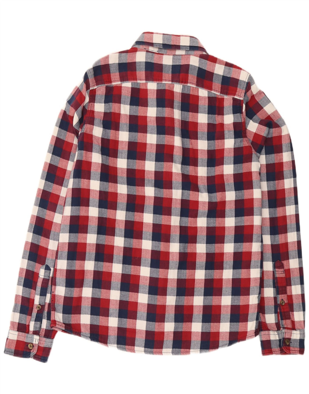 Męska koszula flanelowa ABERCROMBIE & FITCH 2XL, bawełniana w czerwoną kratę