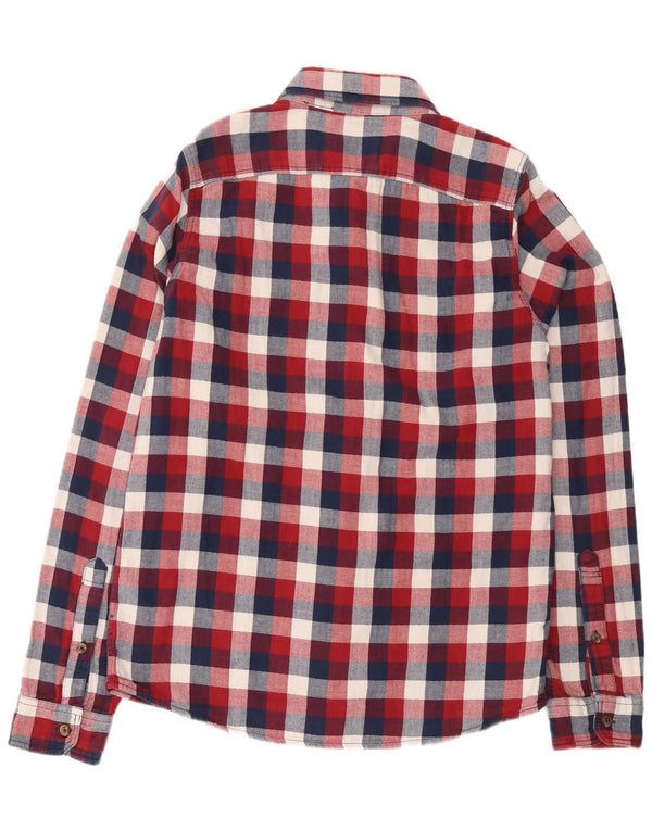Męska koszula flanelowa ABERCROMBIE & FITCH 2XL, bawełniana w czerwoną kratę