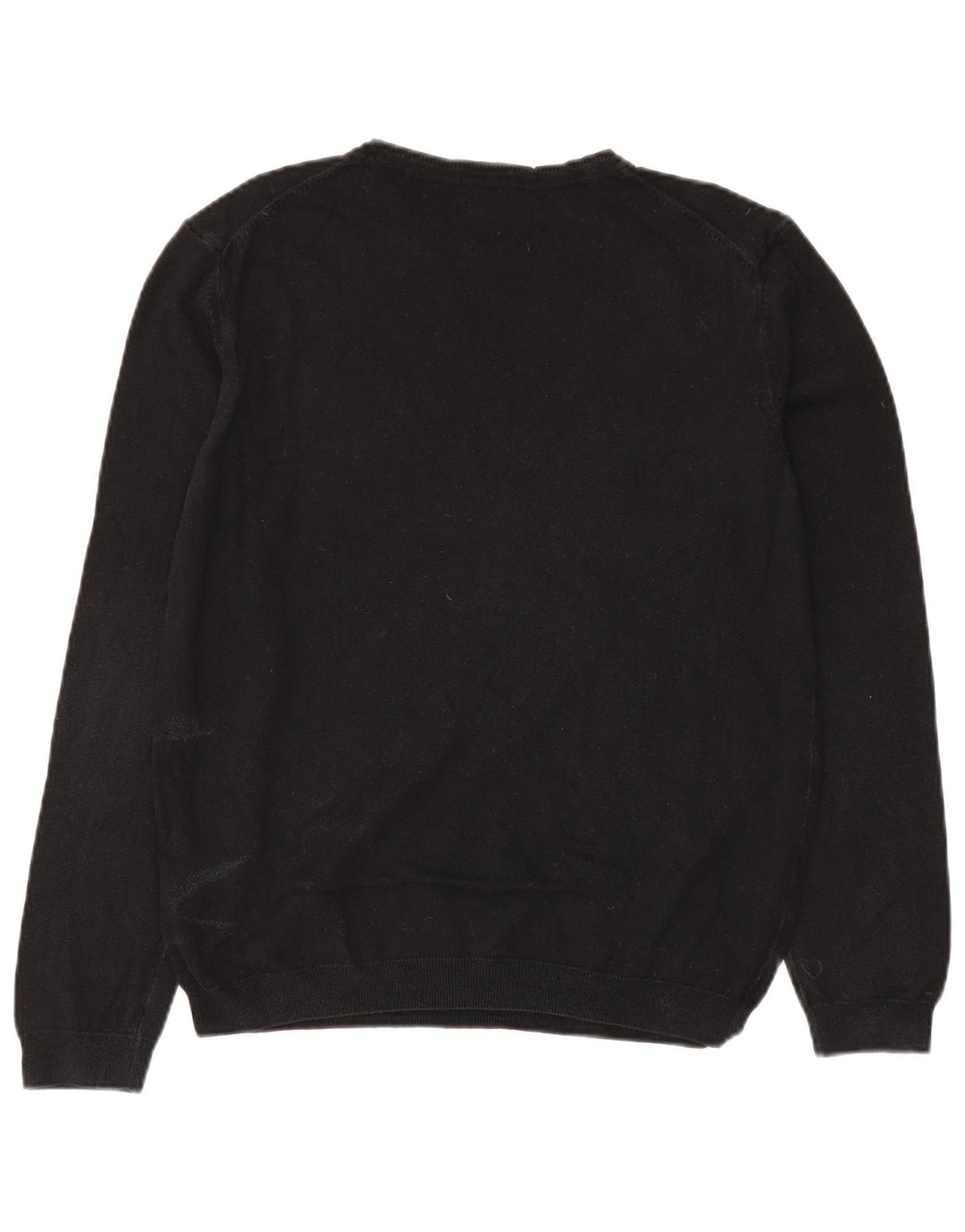 Męski sweter Hugo Boss o regularnym kroju z okrągłym dekoltem, duży, czarny, bawełniany