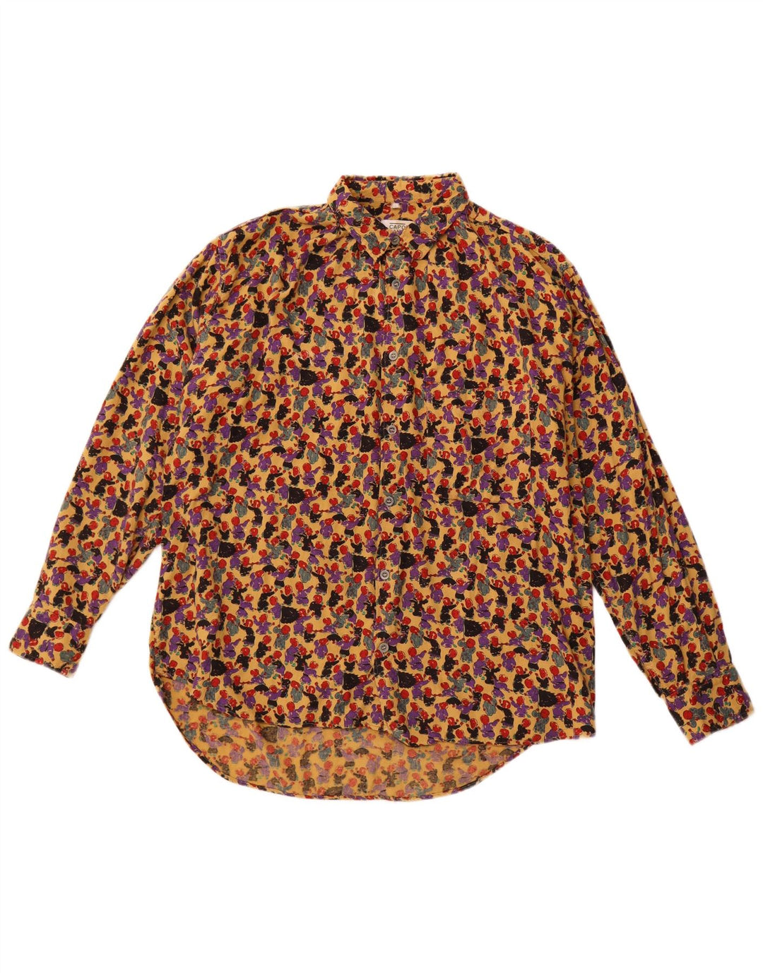 Koszula męska VINTAGE w abstrakcyjny wzór, mała, wielobarwna