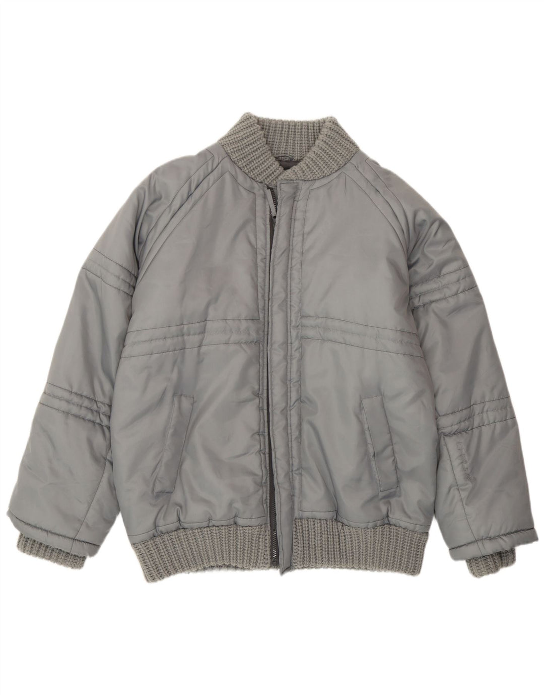 Vintage męska ocieplana kurtka UK 44 2XL Szary poliester