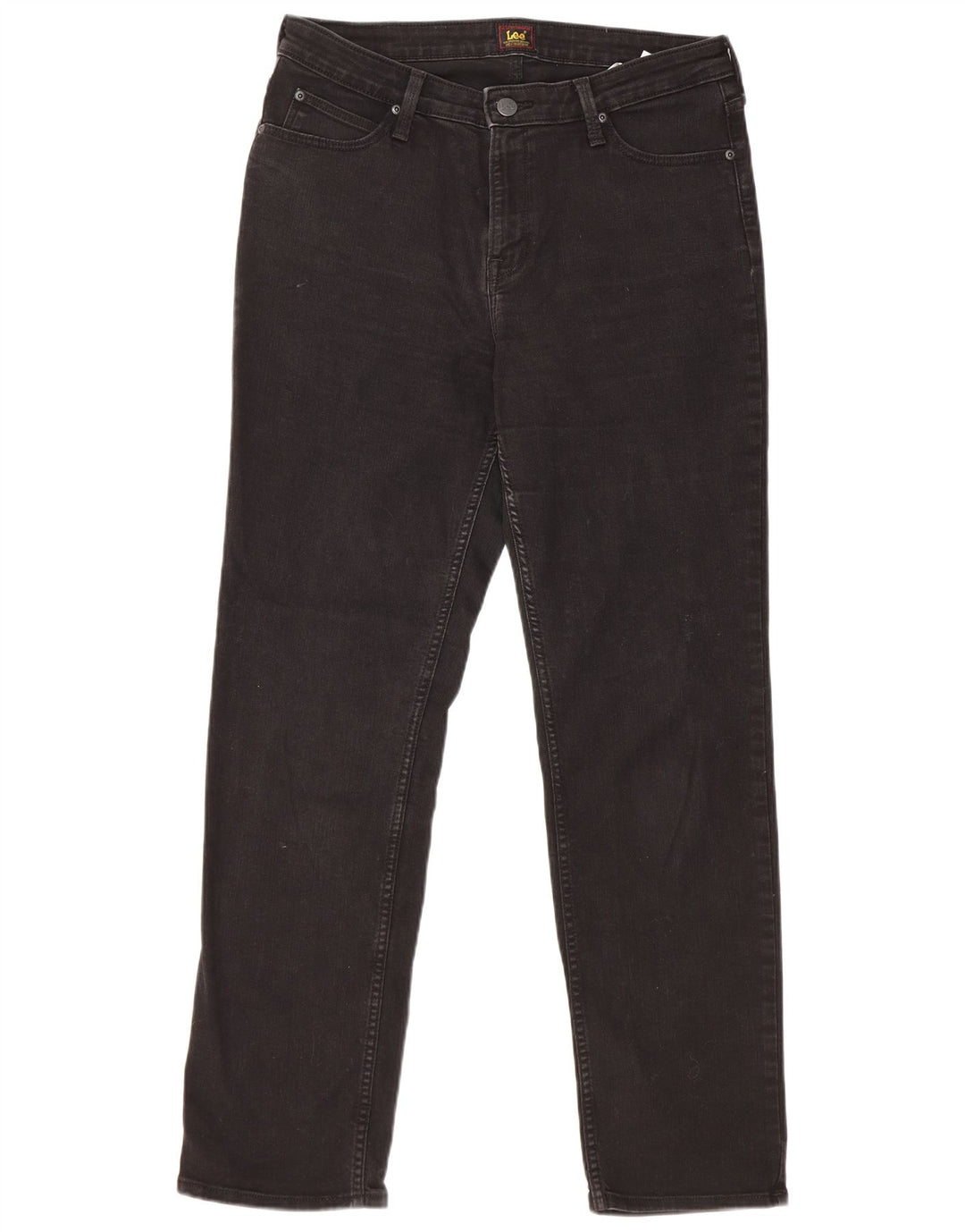 Damskie jeansy Lee Marion Straight W32 L31 Czarne bawełniane