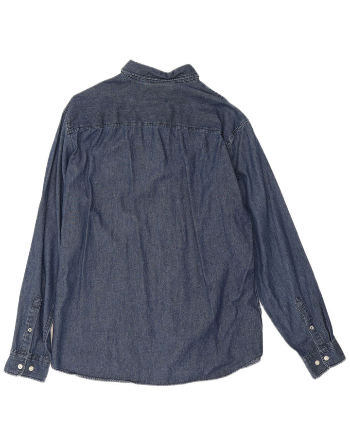 Męska koszula dżinsowa Jack & Jones XL, granatowa, bawełniana
