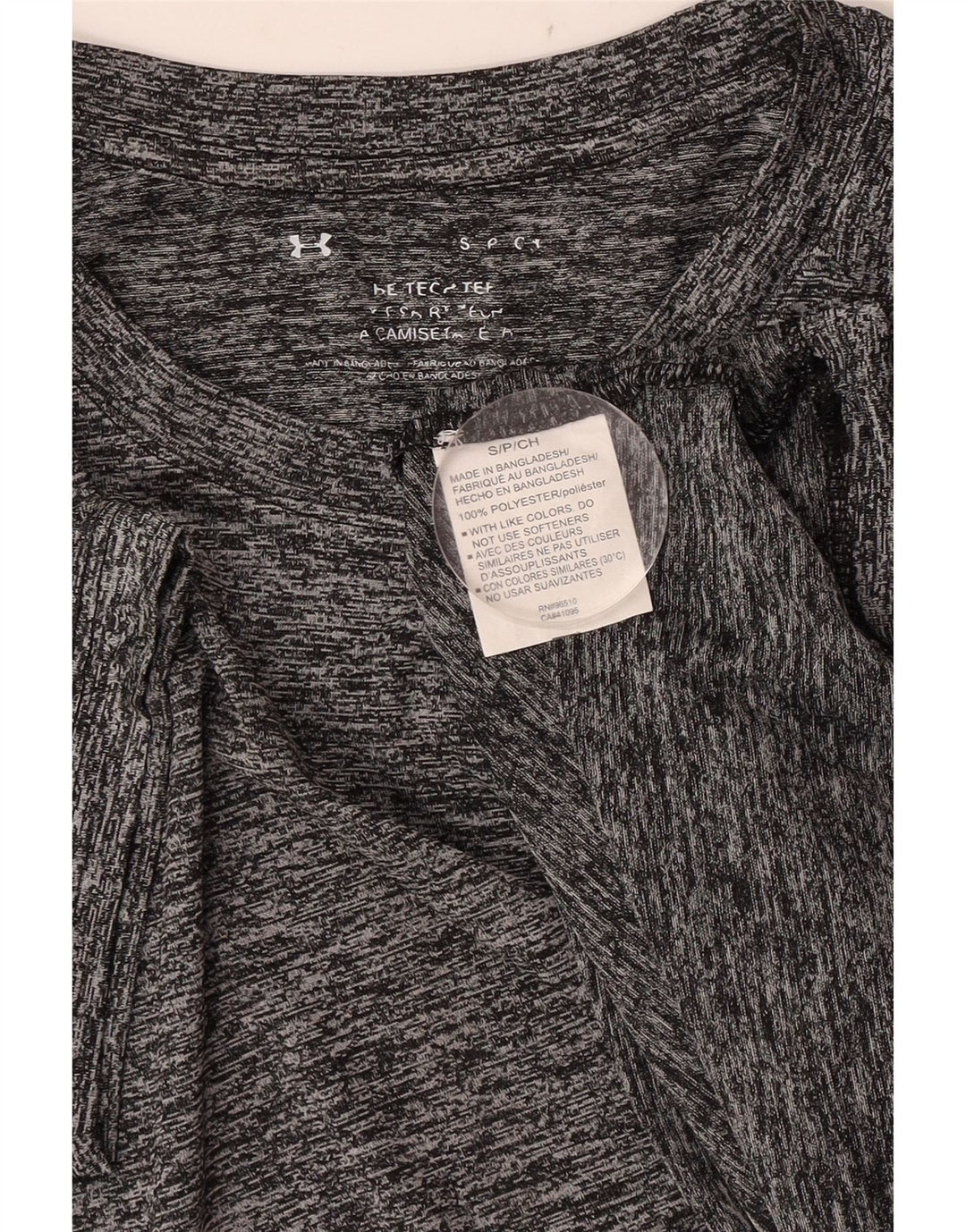 Męski t-shirt Under Armour, mały, szary, nakrapiany poliester