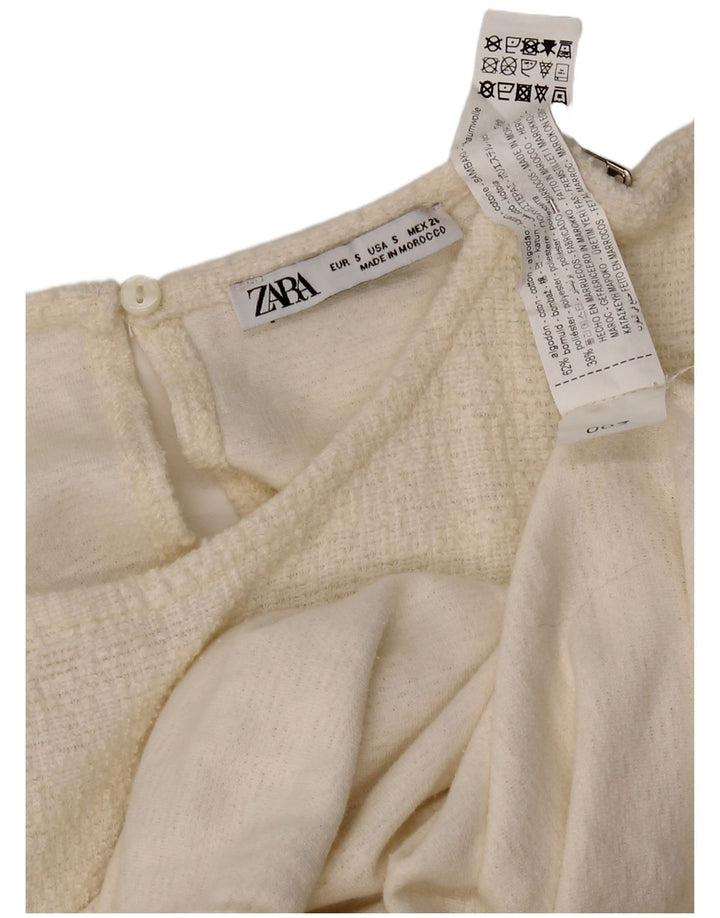 Sukienka damska Zara UK 8 Small, biała, bawełniana